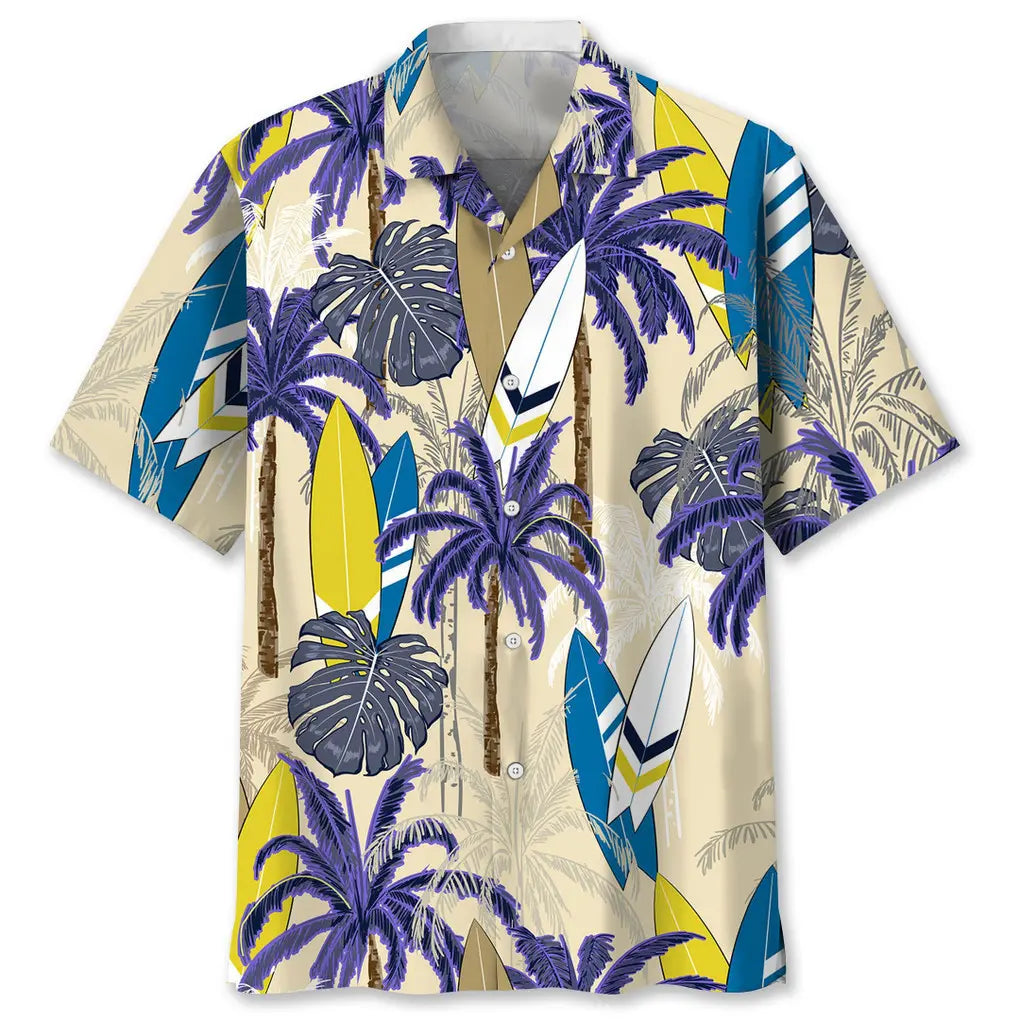 Hawaiian Shirt / Adults / S Surfing Palm Hawaiian Shirt