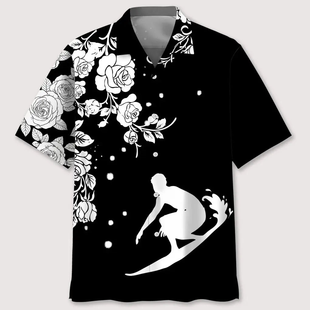 Hawaiian Shirt / Adults / S Surfing Rose Hawaiian Shirt