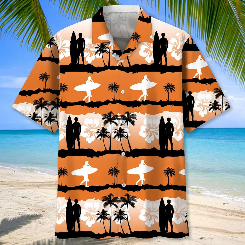 Surfing Sunset Hawaiian Shirt