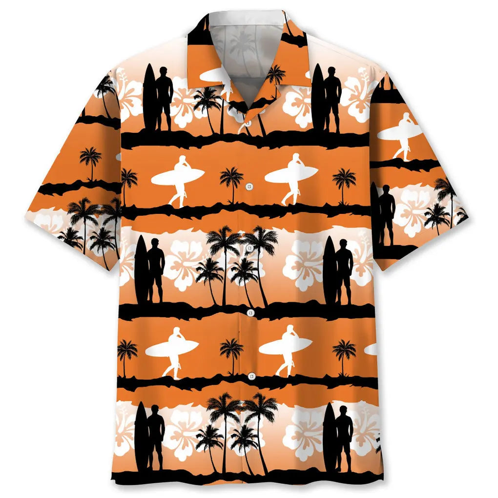 Hawaiian Shirt / Adults / S Surfing Sunset Hawaiian Shirt