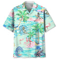 Hawaiian Shirt / Adults / S Surfing Tropical Skull Hawaiian Shirt