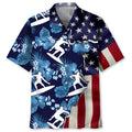 Hawaiian Shirt / Adults / S Surfing Tropical Us Flag Hawaiian Shirt