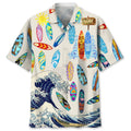 Hawaiian Shirt / Adults / S Surfing White Lovers Hawaiian Shirt
