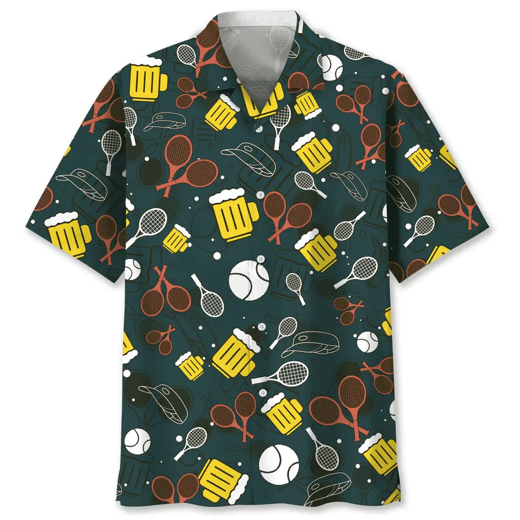 Hawaiian Shirt / Adults / S Tennis Beer Hawaiian Shirt