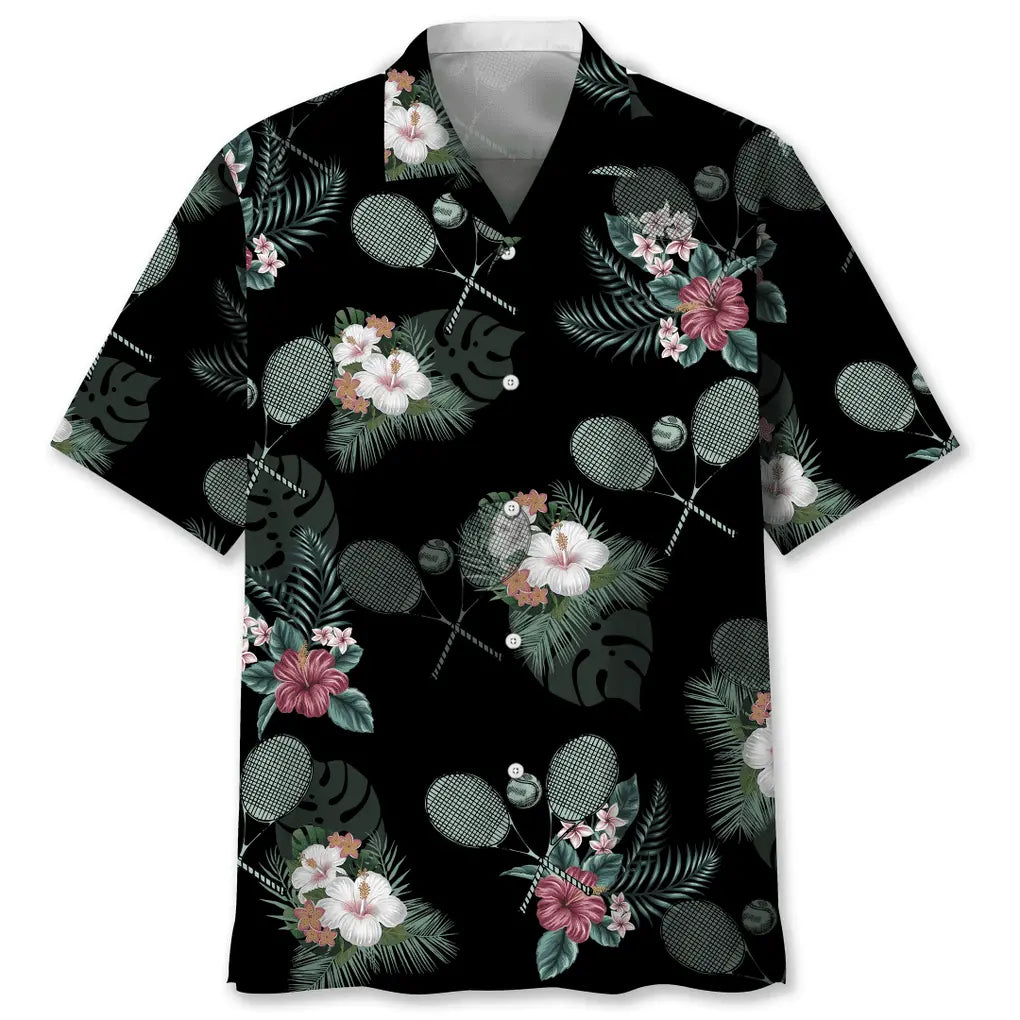 Hawaiian Shirt / Adults / S Tennis Hawaiian Tropical Hawaiian Shirt