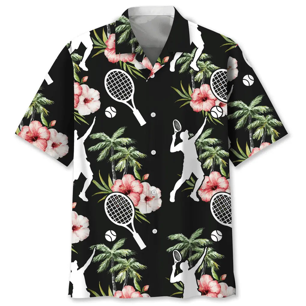 Hawaiian Shirt / Adults / S Tennis Nature Flower Hawaiian Shirt