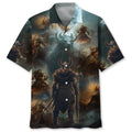 Hawaiian Shirt / Adults / S The Monster And Viking Warrior Hawaiian Shirt