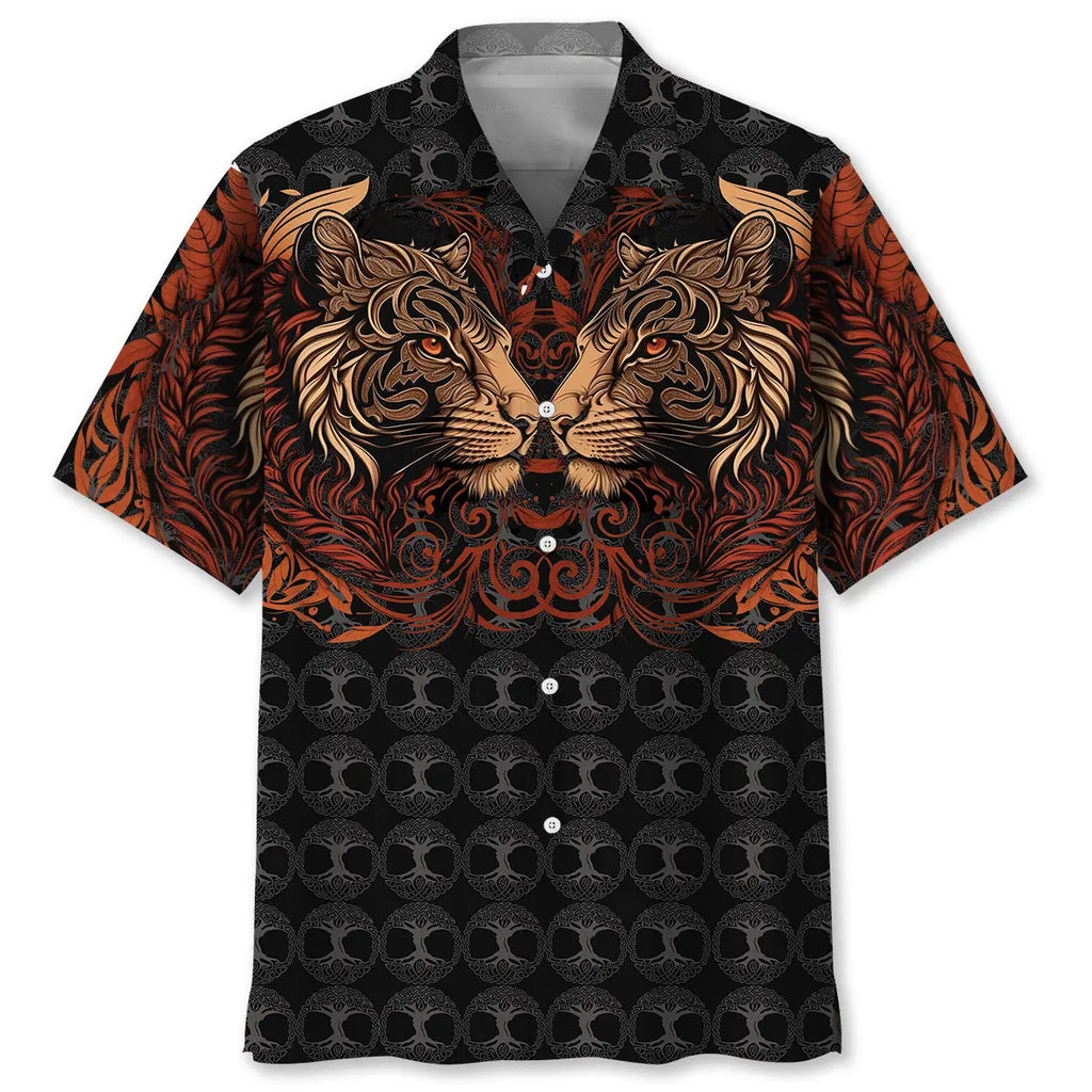 Hawaiian Shirt / Adults / S Tiger Vintage Hawaiian Shirt