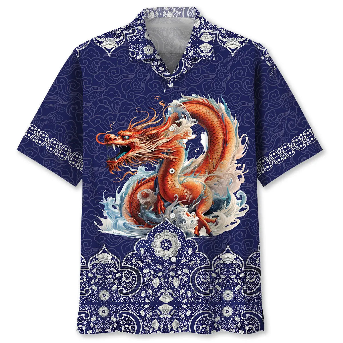 Hawaiian Shirt / Adults / S Traditional Chinese Dragon Hawaiian Shirt