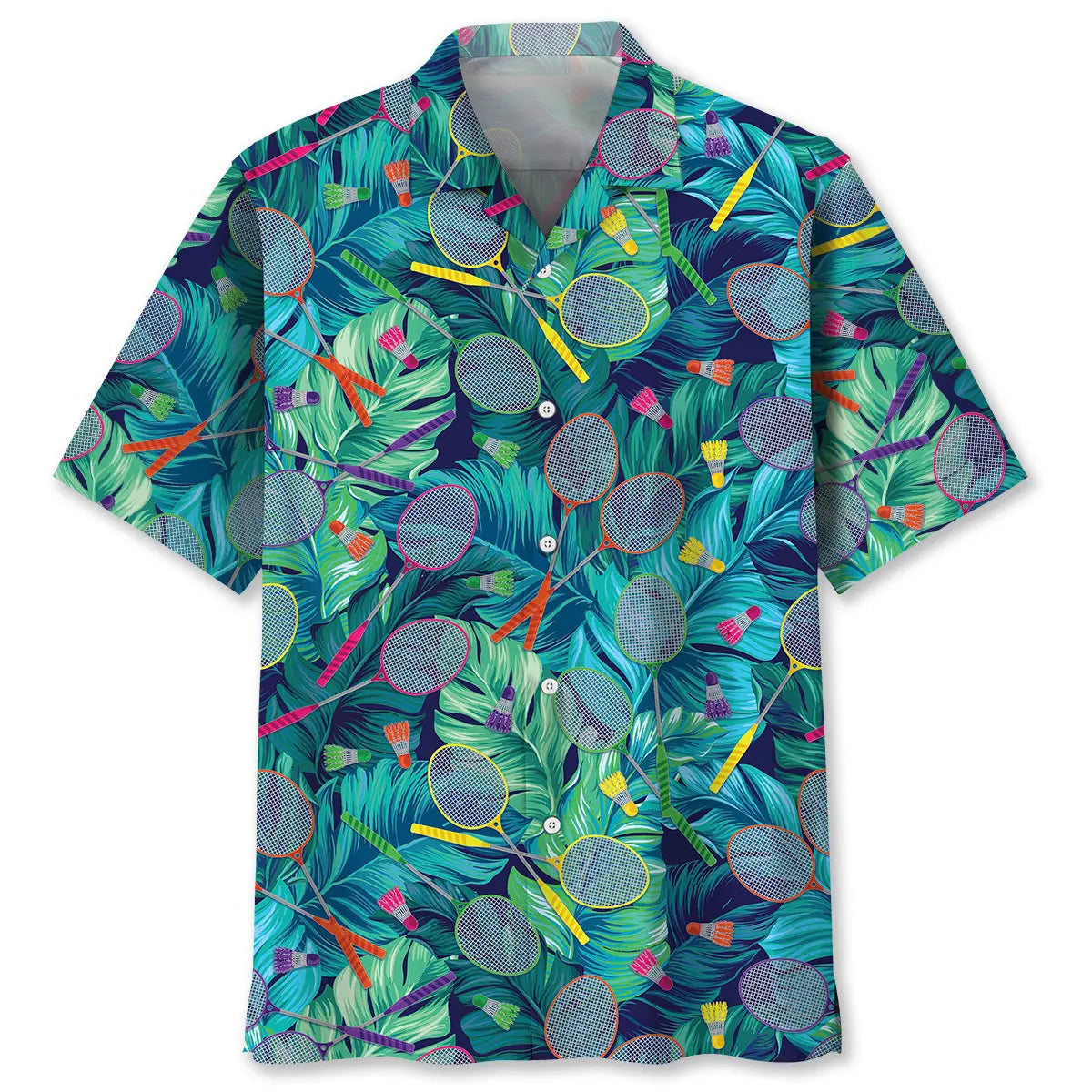 Hawaiian Shirt / Adults / S Tropical Badminton Hawaiian Shirt