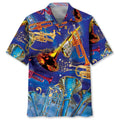 Hawaiian Shirt / Adults / S Tropical Blue Trumpet Hawaiian Shirt