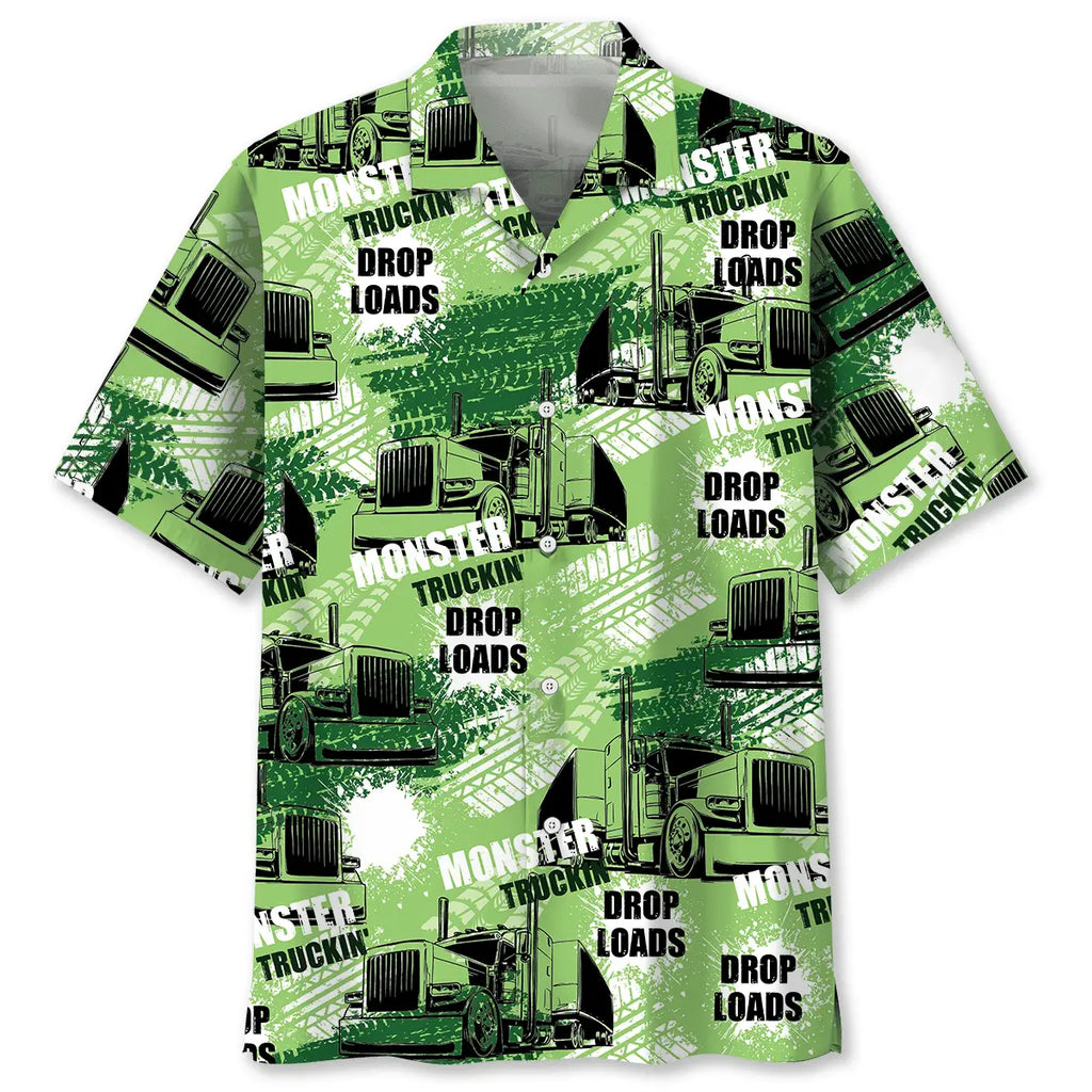 Hawaiian Shirt / Adults / S Trucker Green Hawaiian Shirt