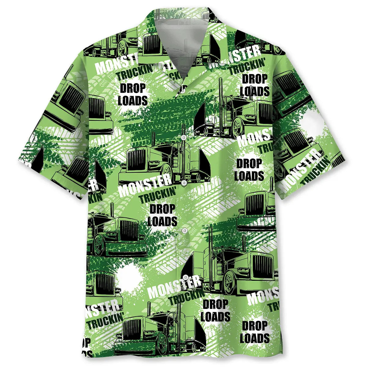 Hawaiian Shirt / Adults / S Trucker Green Hawaiian Shirt