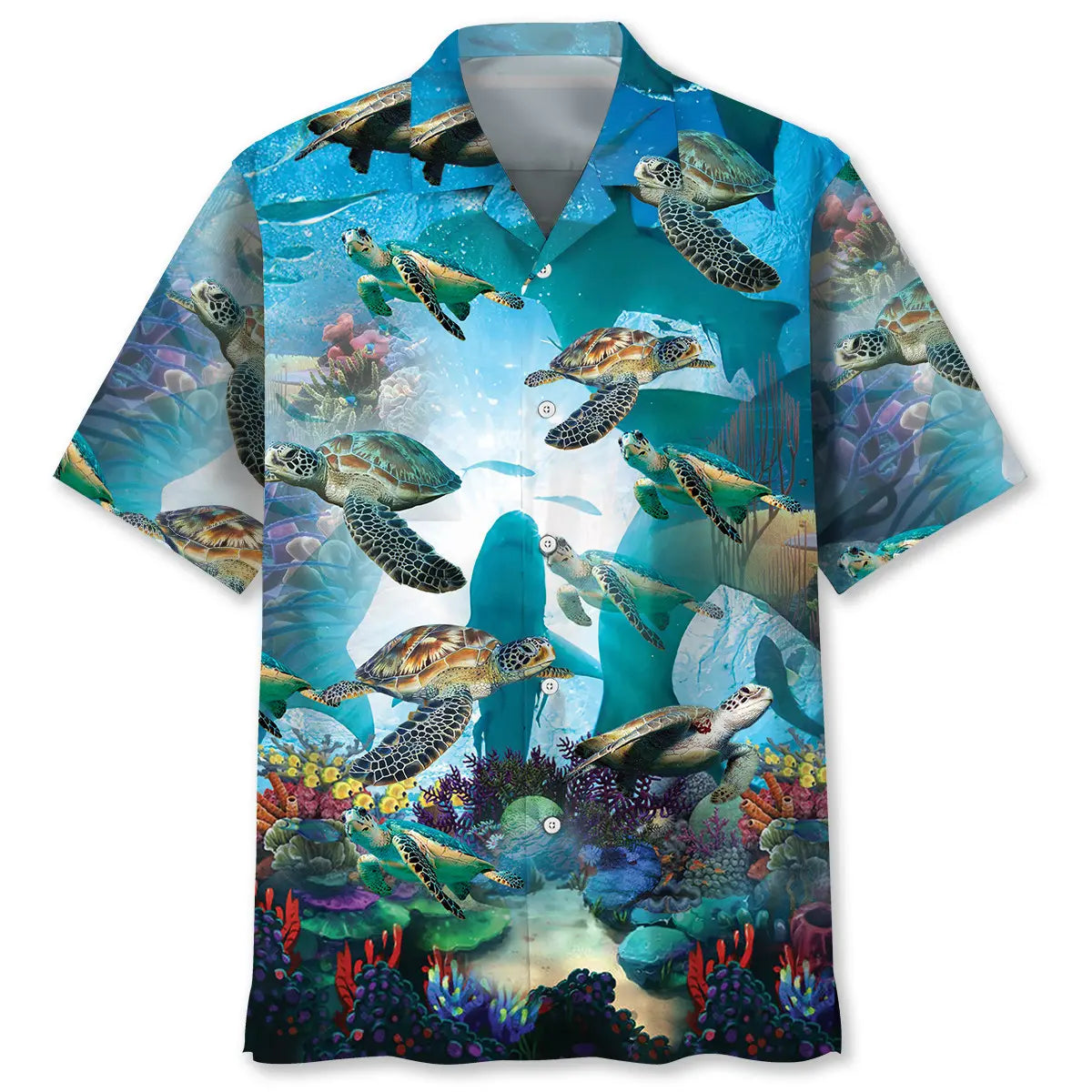 Hawaiian Shirt / Adults / S Turtle Shark Hawaiian Shirt
