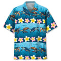 Hawaiian Shirt / Adults / S Turtle Under Sea Tropical Hawaiian Shirt