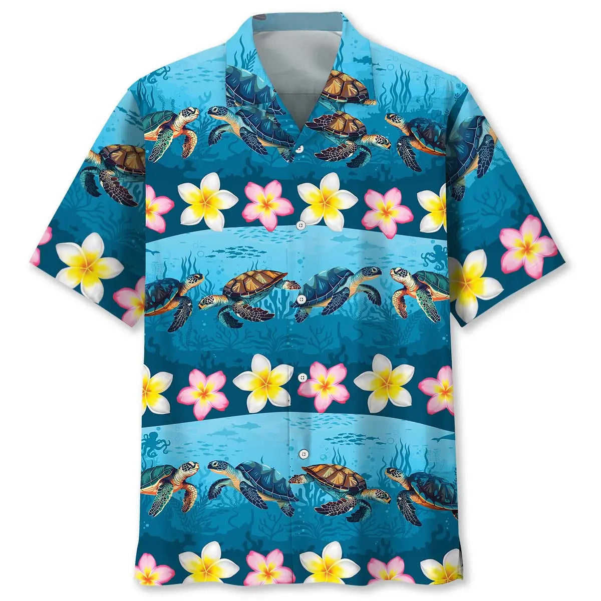 Hawaiian Shirt / Adults / S Turtle Under Sea Tropical Hawaiian Shirt