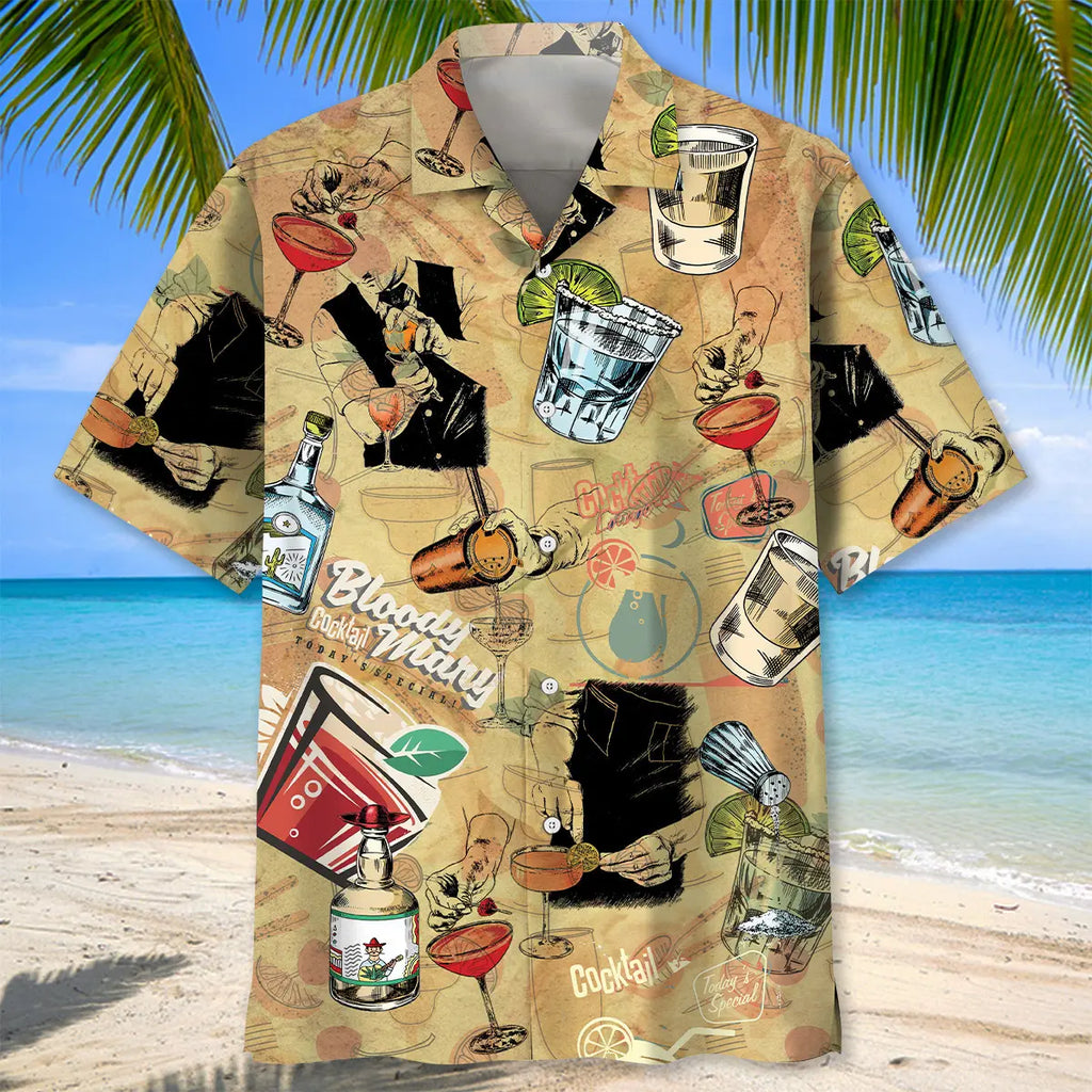 Vintage Barista Hawaiian Shirt