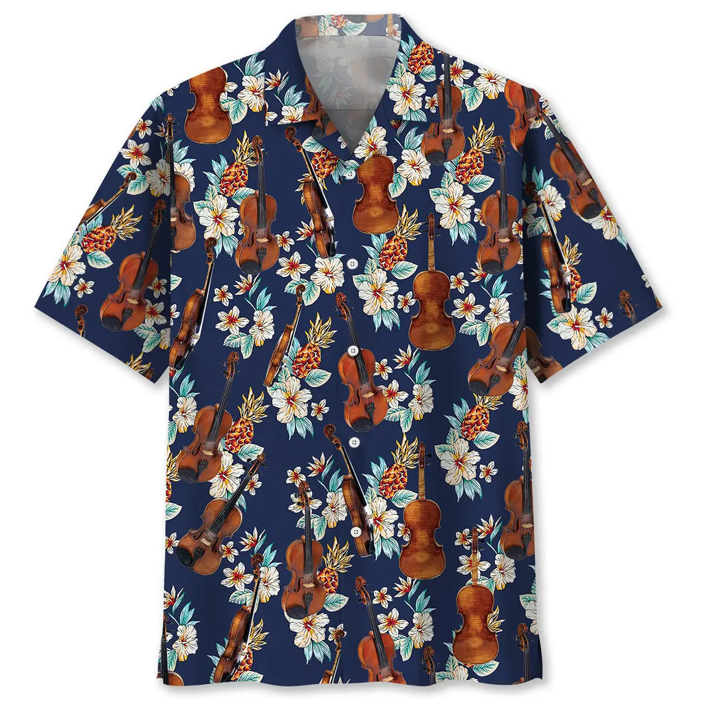 Hawaiian Shirt / Adults / S Vintage Classic Violin Hawaiian Shirt