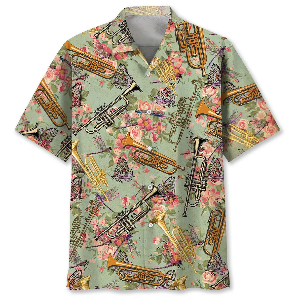 Hawaiian Shirt / Adults / S Vintage Trumpet Style Hawaiian Shirt