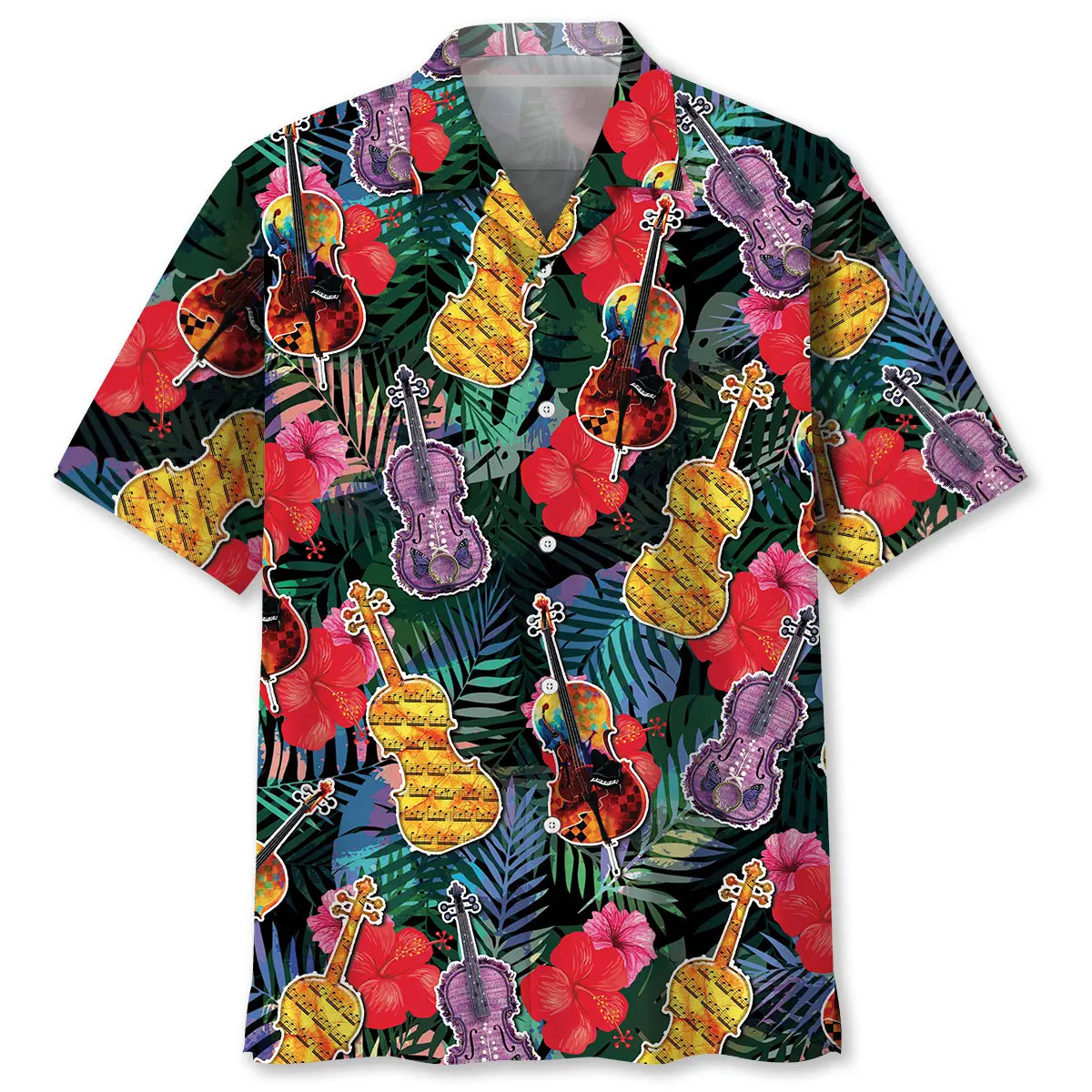 Hawaiian Shirt / Adults / S Violin Tropical Hawaiian Shirt