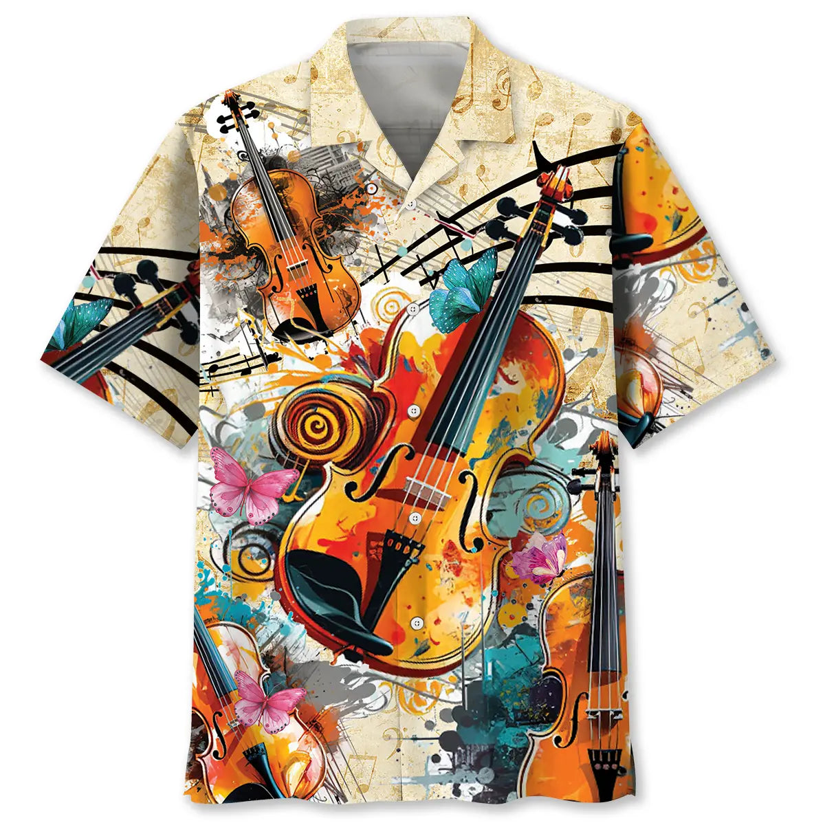 Hawaiian Shirt / Adults / S Violin Vintage Hawaiian Shirt
