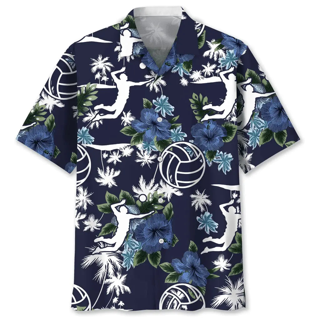 Hawaiian Shirt / Adults / S Volleyball Blue Nature Hawaiian Shirt