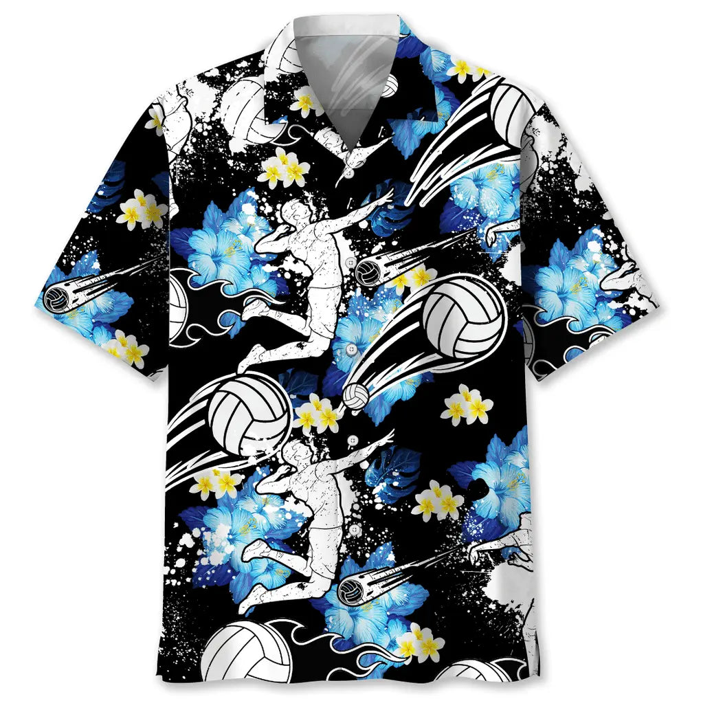 Hawaiian Shirt / Adults / S Volleyball Blue Nature Hawaiian Shirt