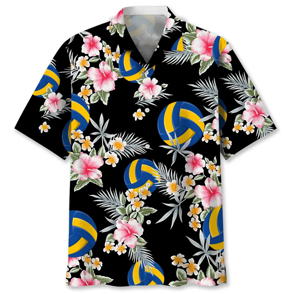 Hawaiian Shirt / Adults / S Volleyball Flower Hawaiian Shirt