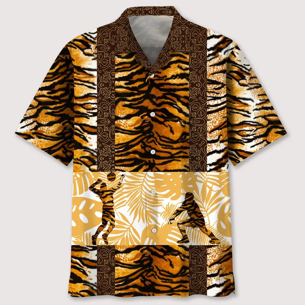 Hawaiian Shirt / Adults / S volleyball leopard skin hawaiian shirt
