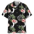 Hawaiian Shirt / Adults / S Volleyball Nature Flower Hawaiian Shirt