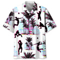 Hawaiian Shirt / Adults / S Volleyball Palm Trees Hawaiian Shirt