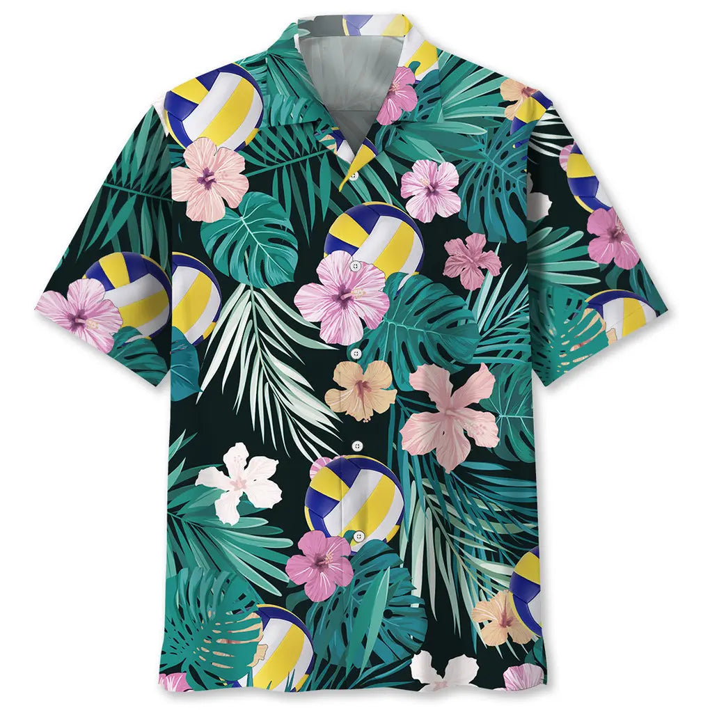 Hawaiian Shirt / Adults / S volleyball tropical hawaiian shirt