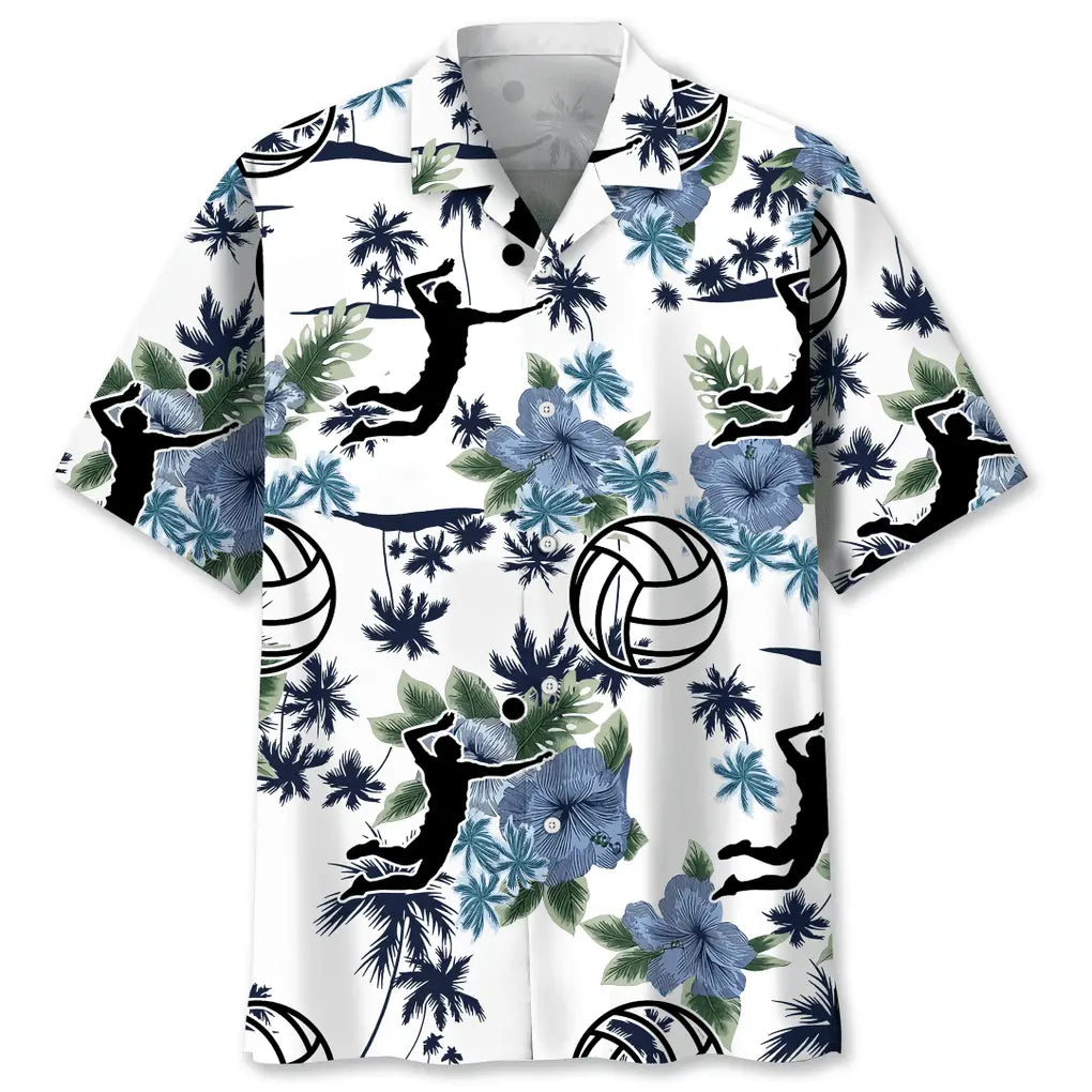 Hawaiian Shirt / Adults / S Volleyball White Nature Hawaiian Shirt