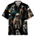 Hawaiian Shirt / Adults / S Water Color Astronaut Hawaiian Shirt