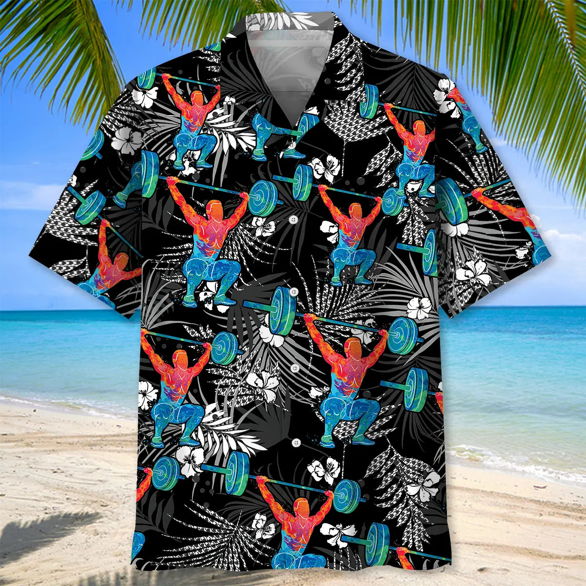 Weight Lifting Gym Hawaiian Shirt