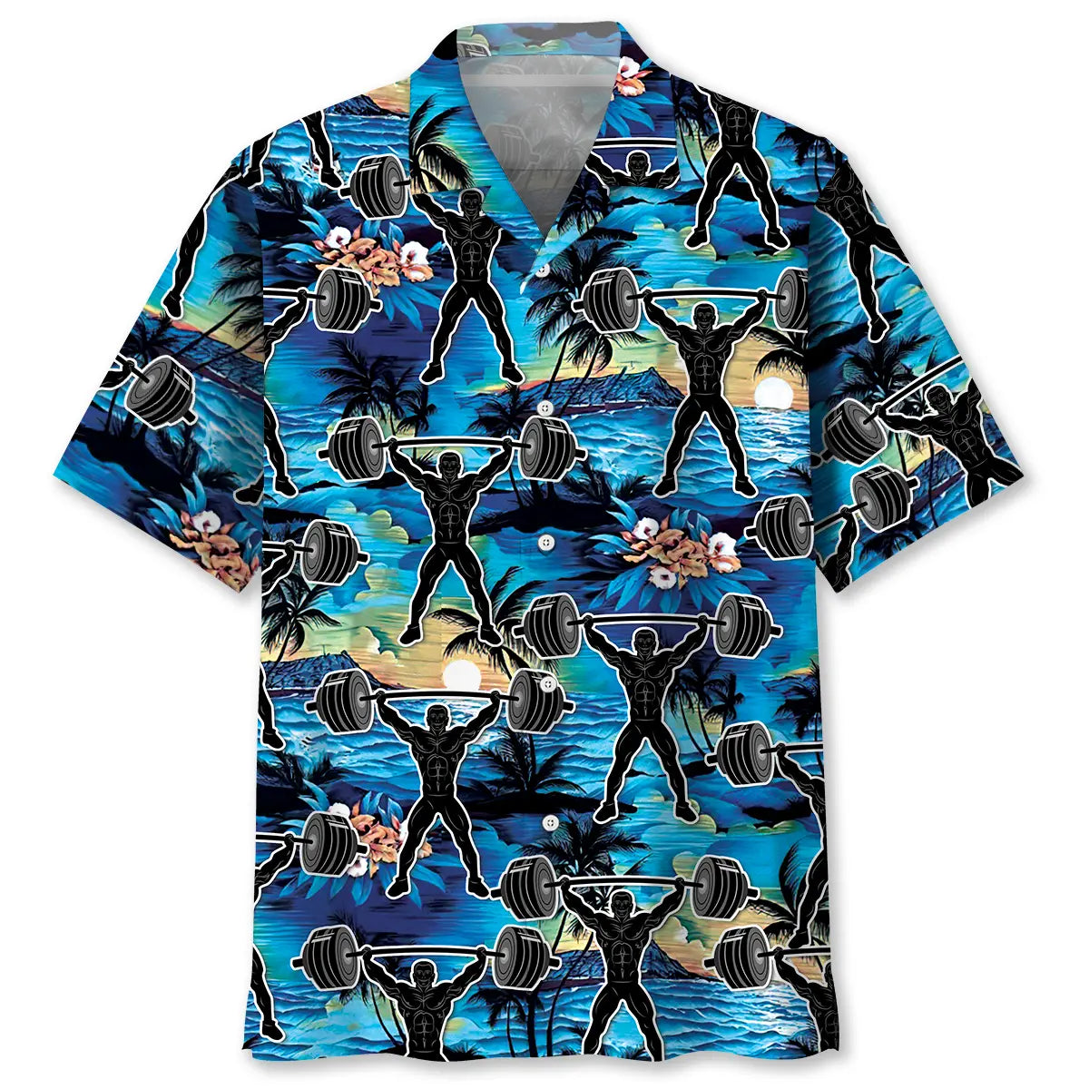 Hawaiian Shirt / Adults / S Weight Lifting Gym Tropical Hawaiian Shirt