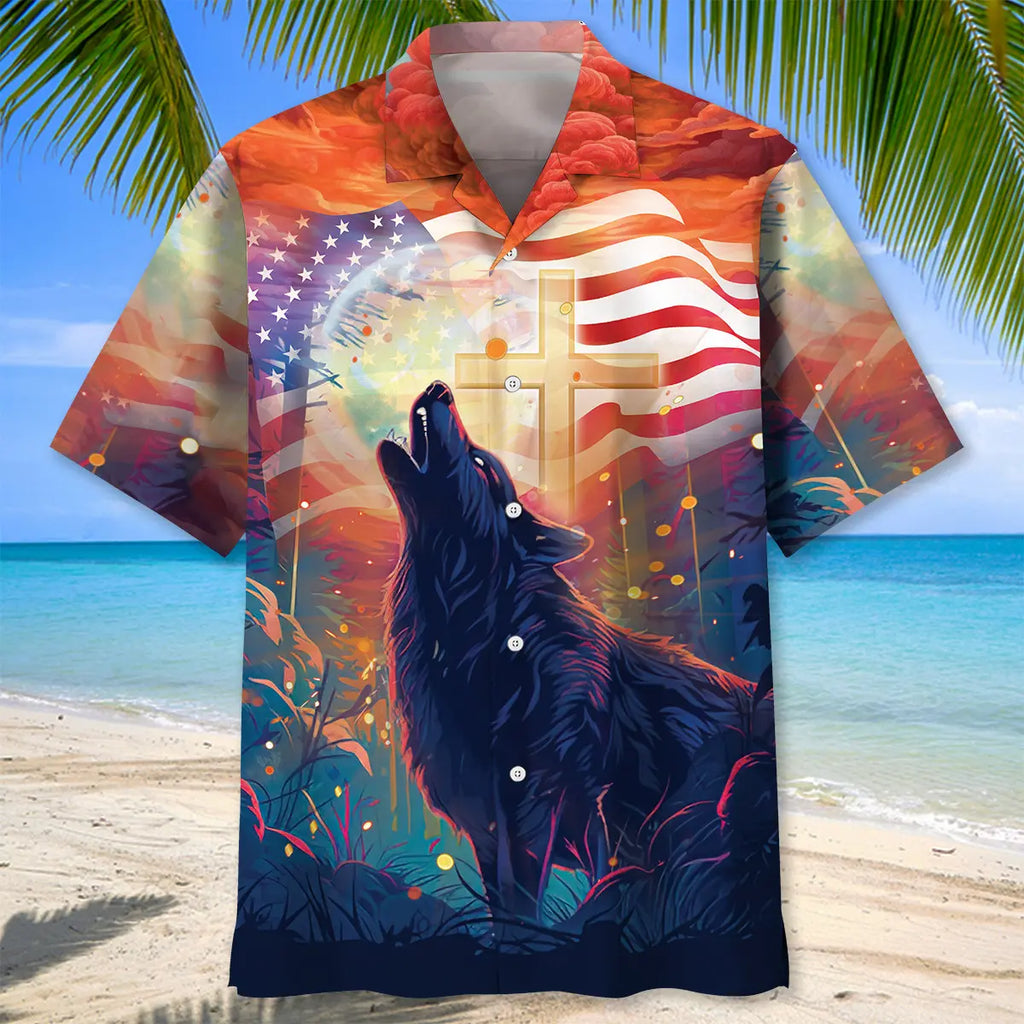 Wolf Cross Hawaiian Shirt