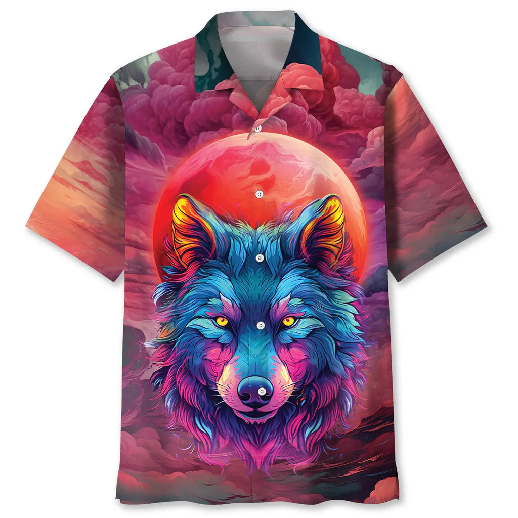 Hawaiian Shirt / Adults / S Wolf Moon Hawaiian Shirt