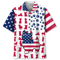 Hawaiian Shirt / Adults / S Yorkie Usa Flag Hawaiian Shirt