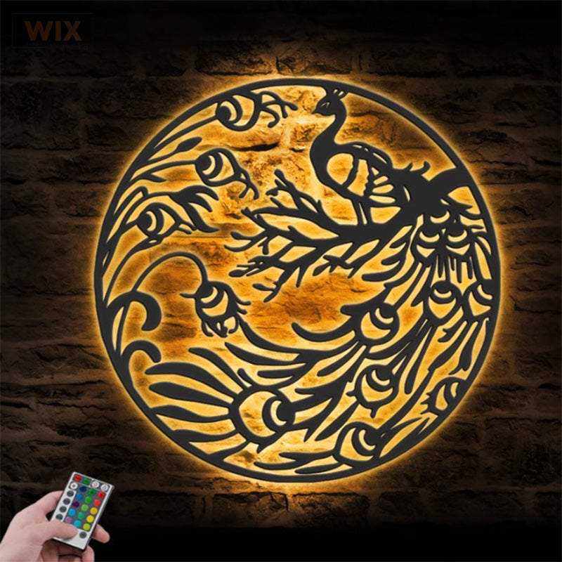 Birds LED Metal Sign 