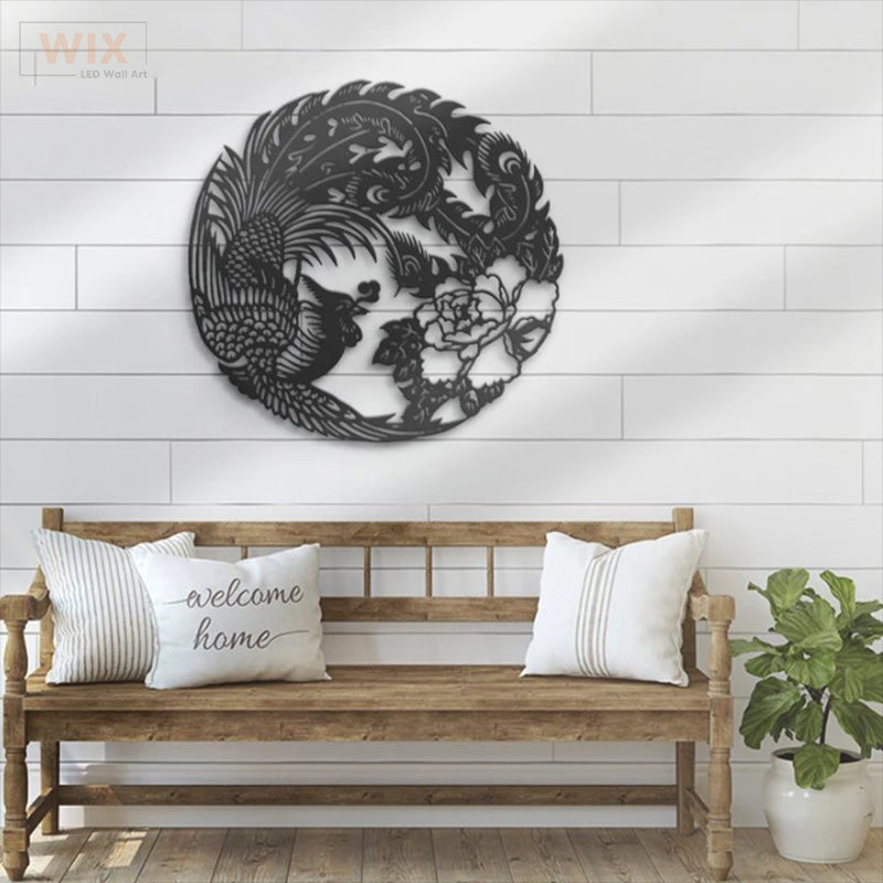 Birds LED Metal Sign 