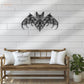 Floral Bat, Metal Wall Signs With RGB Led Light