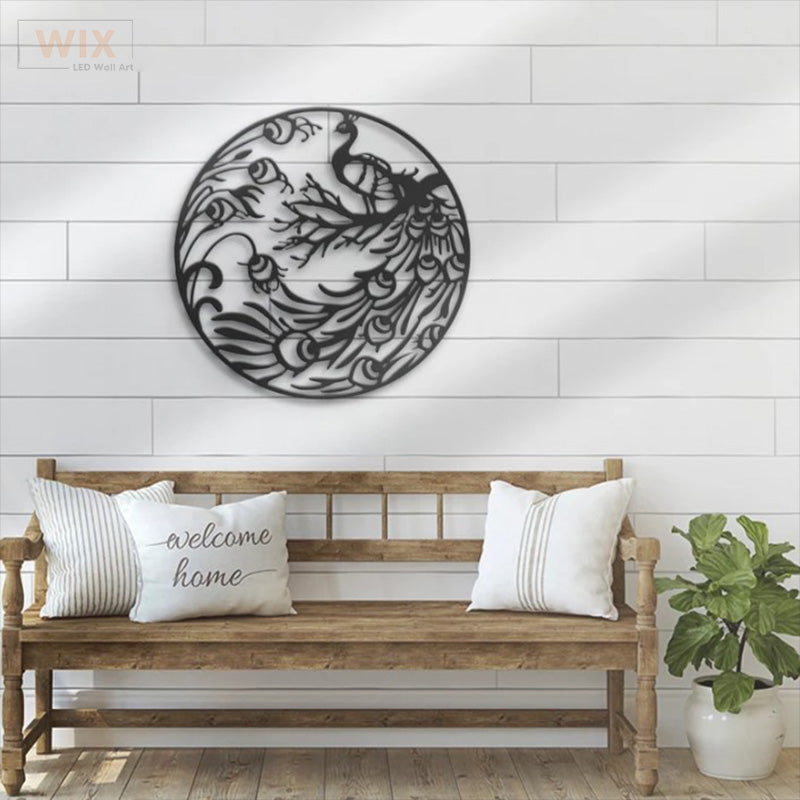 Birds LED Metal Sign 