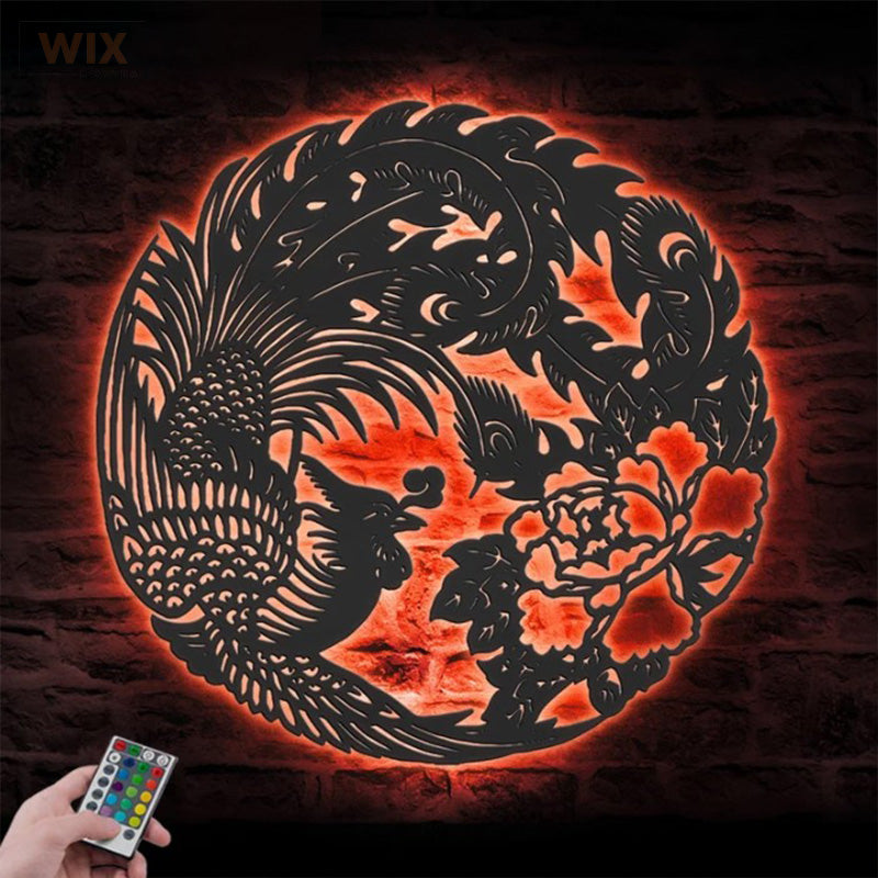 Birds LED Metal Sign 