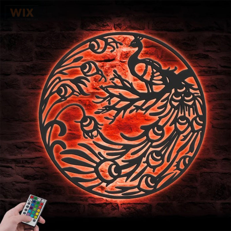 Birds LED Metal Sign 