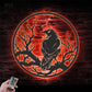 Crow Moon Sign Home Decor, Metal Wall Signs With RGB Led Light