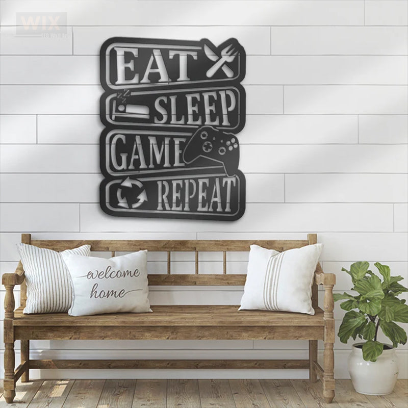 Gamer Zone LED Metal Sign 