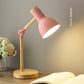 Creative Nordic Wooden Art Iron LED Folding Simple Desk Lamp, Eye Protection Reading Table Lamp Living Room Bedroom Home Decor