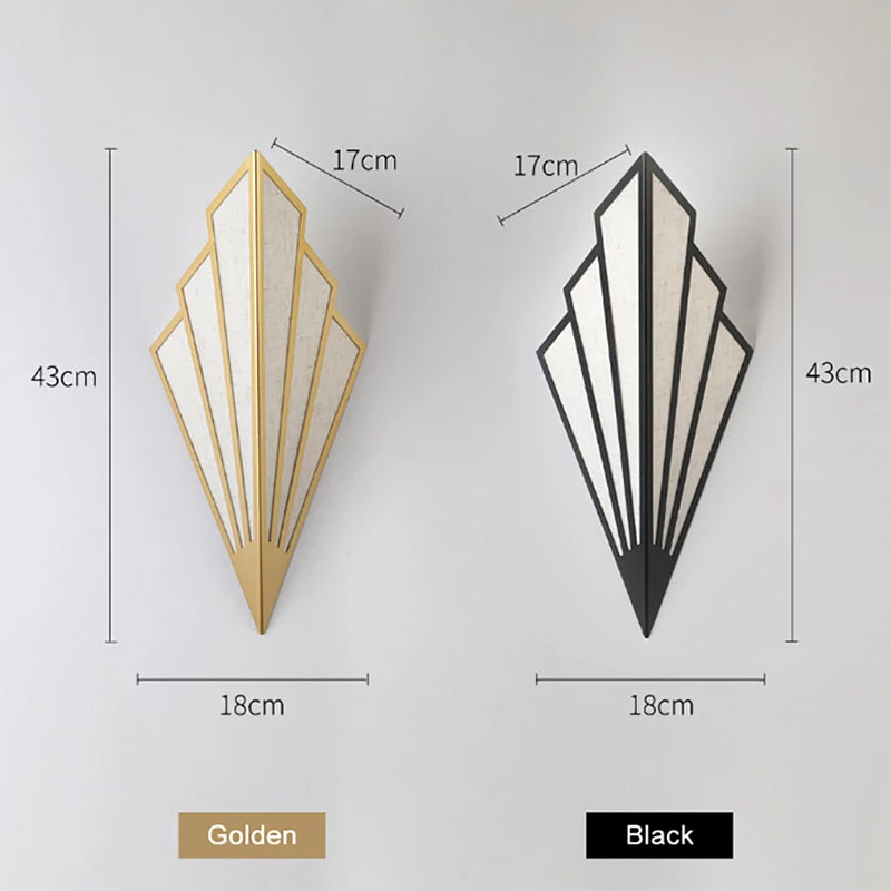 LED Wall Lamps Corridor Aisle Staircase Bedroom Wall Lights Hotel Bedside Lamp fanshaped Indoor Decoration Lighting E14 5W