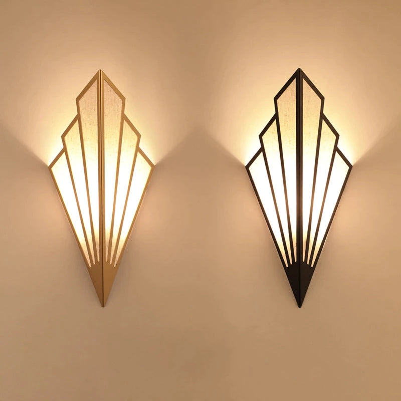 LED Wall Lamps Corridor Aisle Staircase Bedroom Wall Lights Hotel Bedside Lamp fanshaped Indoor Decoration Lighting E14 5W
